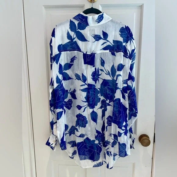 Aje Blue and White Oversized Shirt - Picture 2 of 3